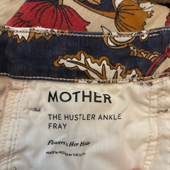 Mother The Hustler Ankle Fray Paisley Jeans 🌼 - Picture 8 of 10